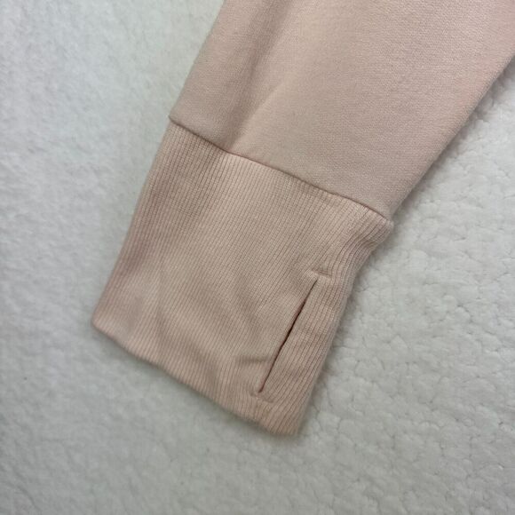 2/$30 Yogalicious Pullover Sweatshirt Size L Pink Stretch Funnel Neck Lounge - Picture 4 of 10